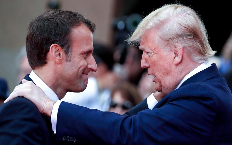 Macron, Trump break the ice with surprise pre-G7 lunch