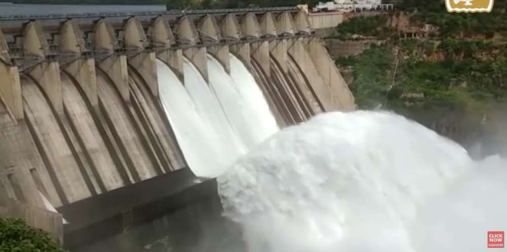Water released from Srisailam