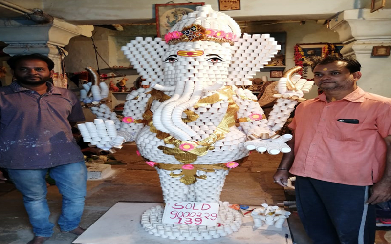 ‘Paper cup Ganesha’ take root in festive