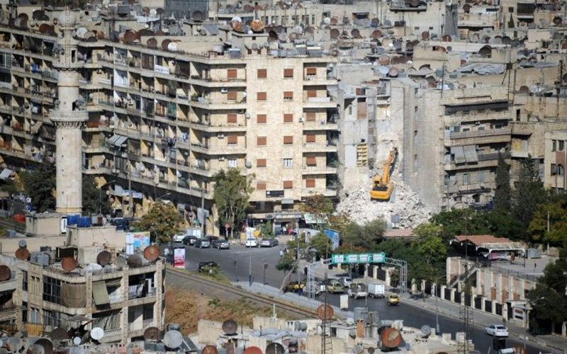In Syria's Aleppo, reconstruction makes slow start