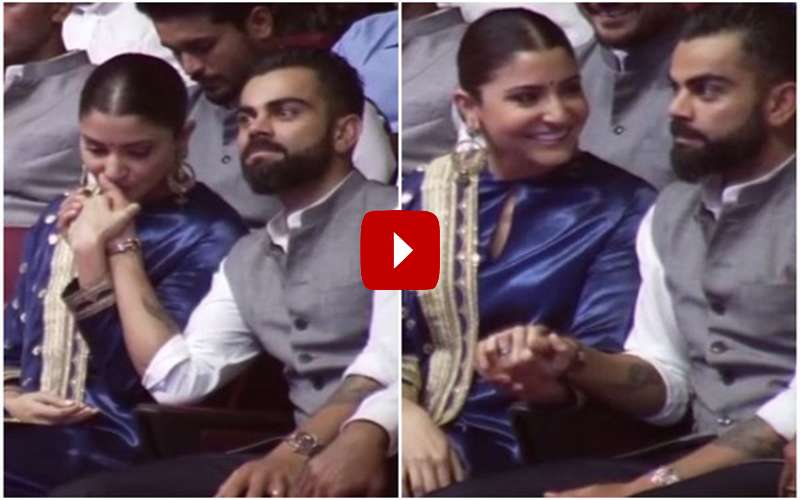 Anushka Sharma, Virat Kohli steal romantic moments at event