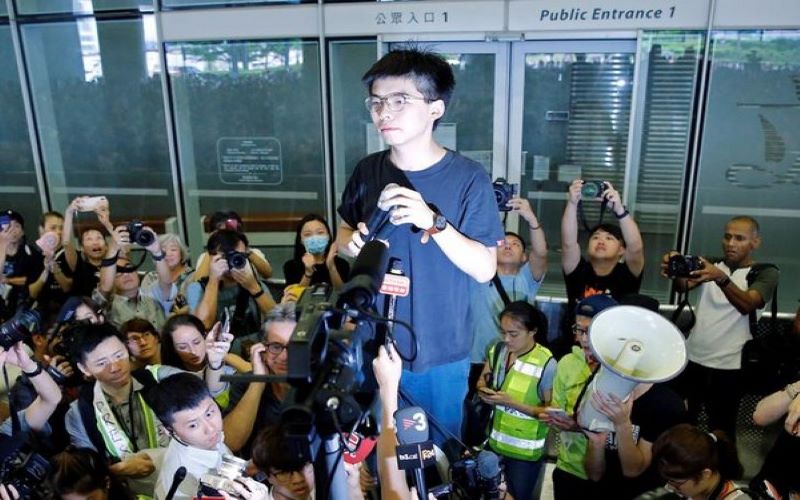 Joshua Wong in US to seek support for Hong Kong's pro-democracy movement
