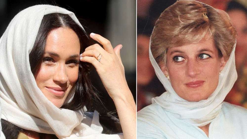 Donning a headscarf, Meghan reminds of Princess Diana