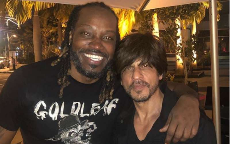Chris Gayle shares pic with Shah Rukh Khan