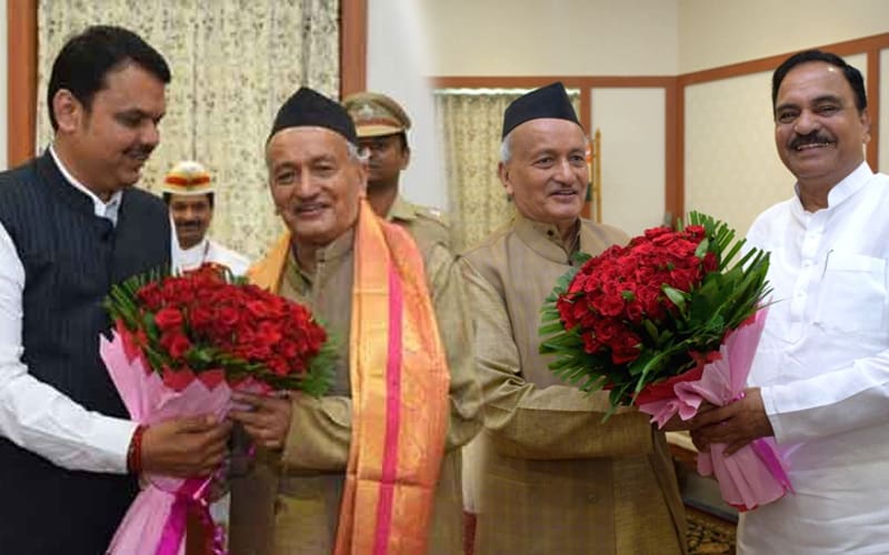 Amid suspense, BJP-Sena leaders separately meet Governor