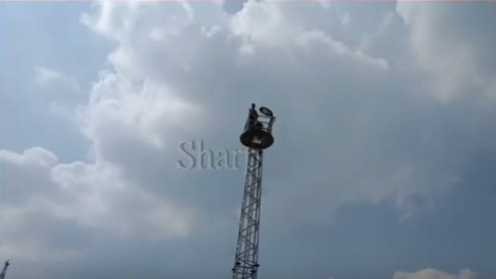 Hyderabad: Man climbs up a tower at MGBS, threatens to jump