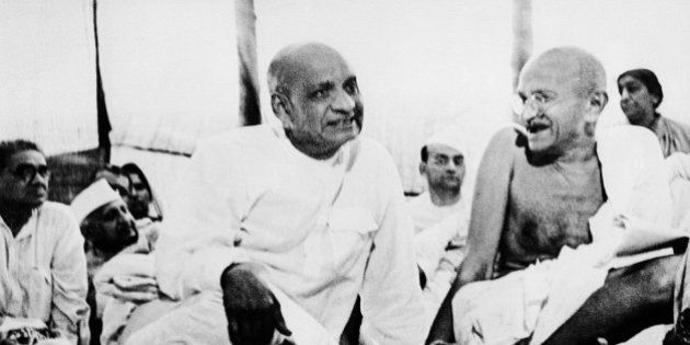 Mahatma Gandhi with Sardar Patel