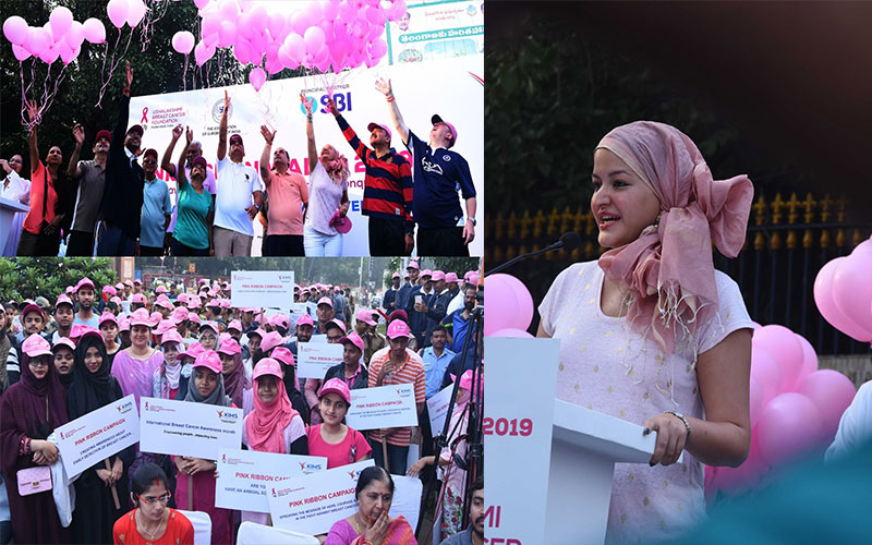 Hyderabad: Pink Ribbon walk held for awareness on breast cancer