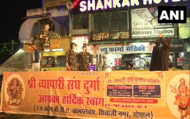 MP: Surgical Strike themed tableau at Durga Puja pandal in Bhopal
