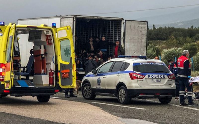 Greece: 41 migrants found alive in refrigerated truck