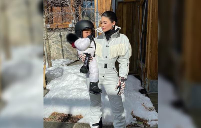 Kylie shares adorable snowboarding videos of daughter Stormi