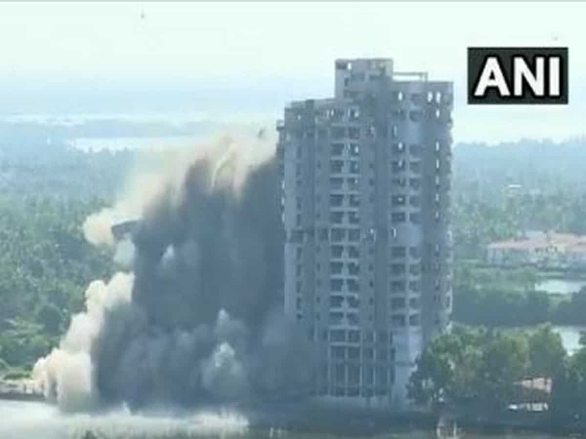 Third residential apartment demolished in Kerala