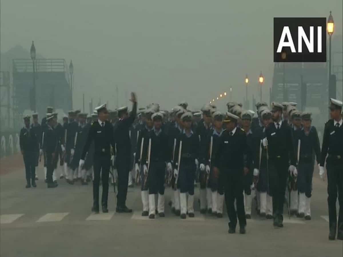 Rehearsal for R-Day parade in full swing at Rajpath