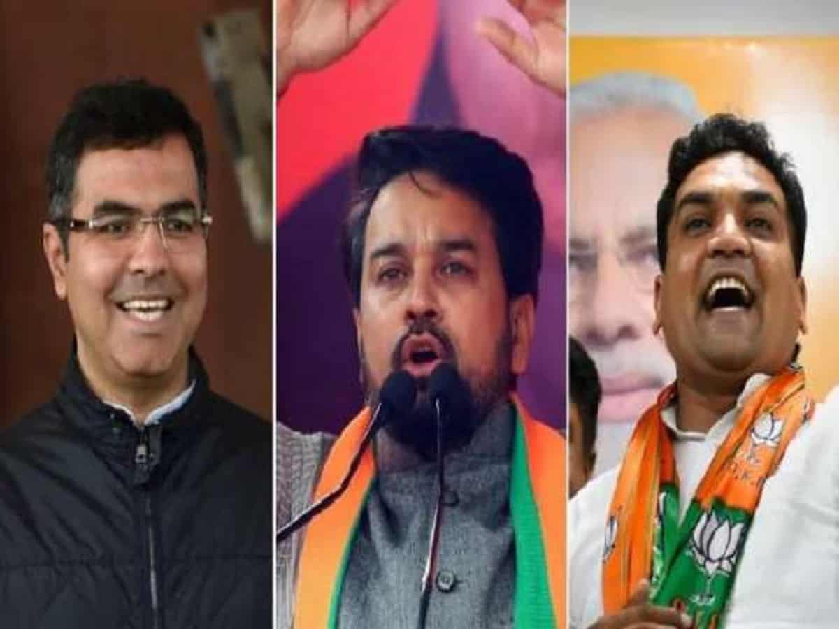 BJP leaders - Parvesh Verma, Anurag Thakur and Kapil Mishra.