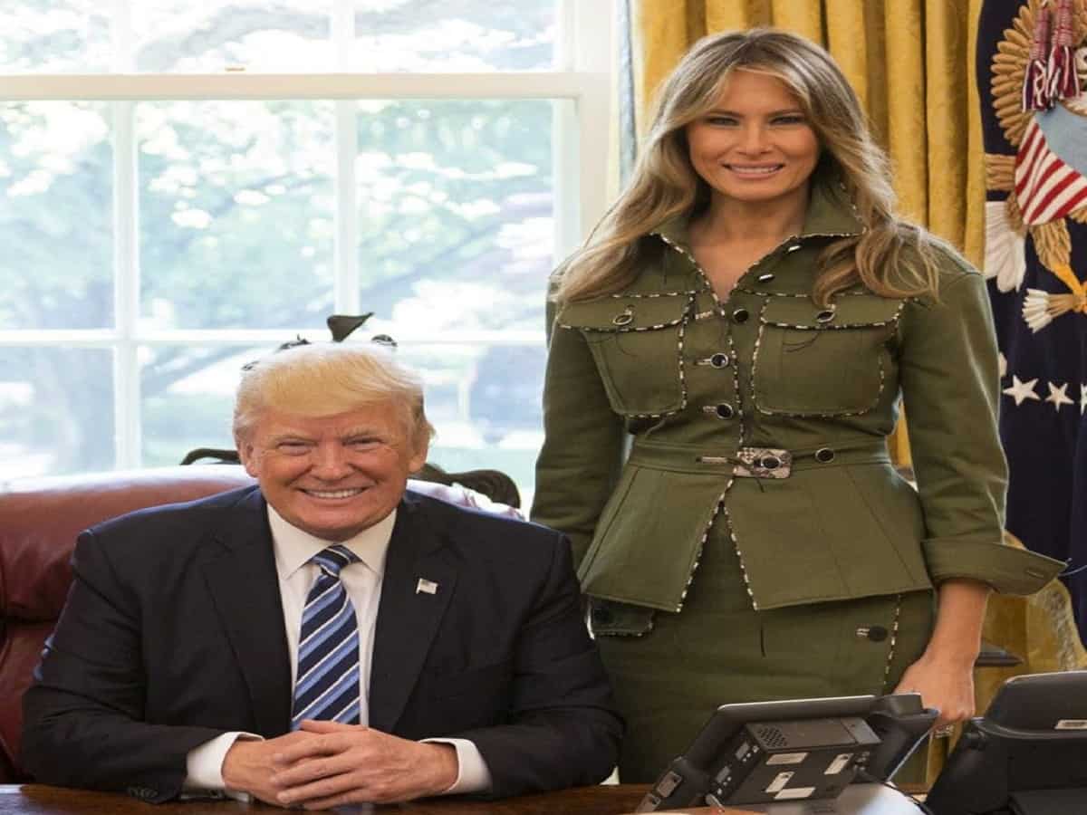 Donald Trump with his wife Melania Trump
