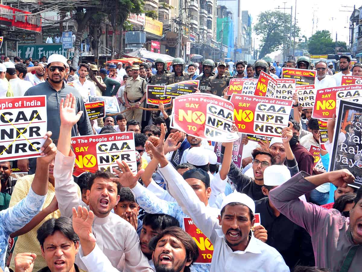 Protests against Northeast Delhi Violence in Mehdipatnam