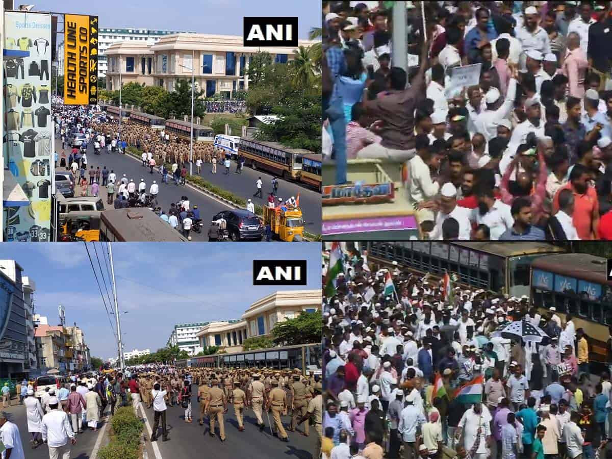 CAA: Scores of public join protests in Tamilnadu