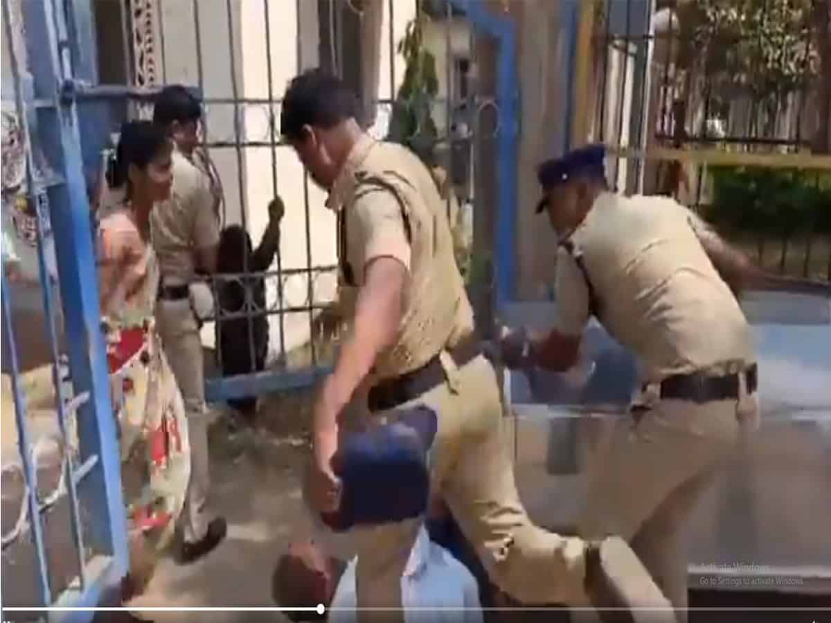 Video of cops thrashing deceased girl’s father goes viral