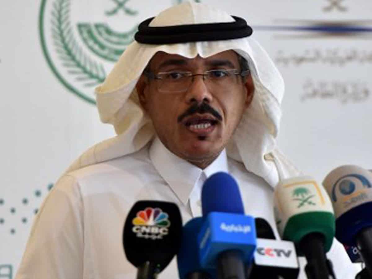 Mohammed Alabed Alali, Saudi Arabia's health minstry spokesman, addresses reporters during a press briefing about COVID-19 coronavirus disease, in the capital Riyadh on March 8, 2020 Saudi authorities on March 8 cordoned off the eastern Qatif region in a bid to contain the fast-spreading coronavirus, the interior ministry said. The kingdom has expressed alarm over the spread of the disease across the Gulf region, which has confirmed more than 230 coronavirus cases. Photo: AFp