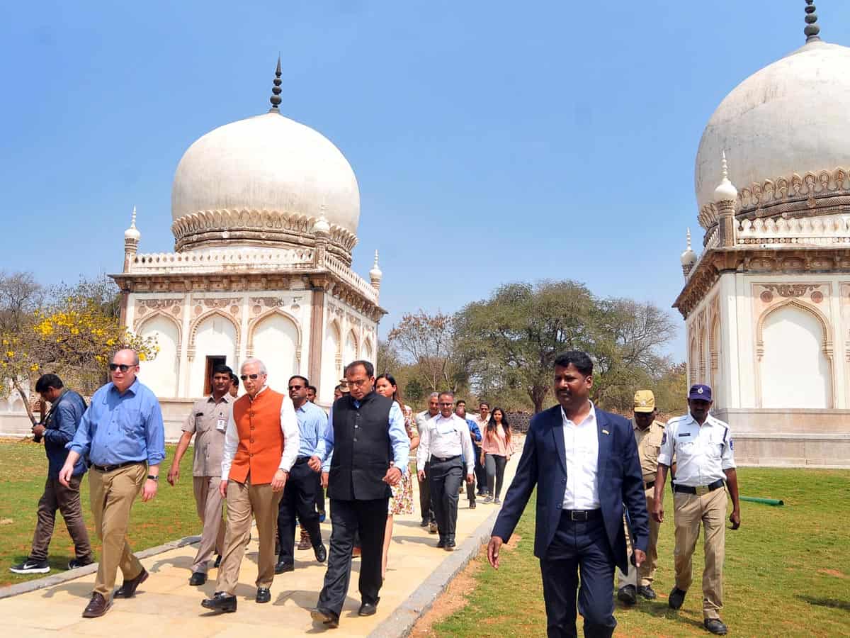 US Ambassador unveils refurbished Qutub Shahi Tombs in Hyderabad