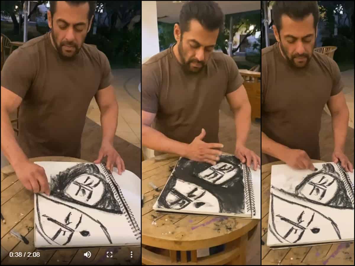 Salman Khan using stay-at-home time for sketching