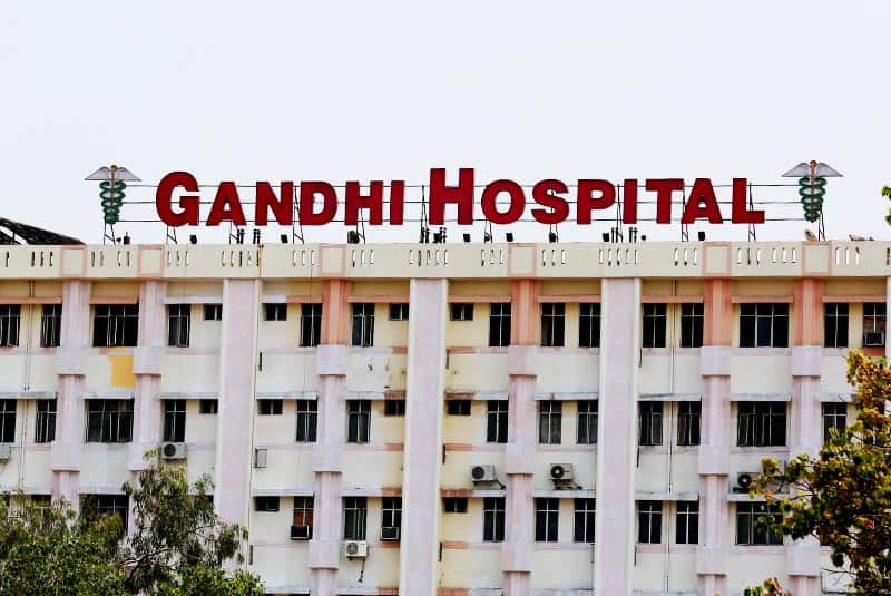 Gandhi Hospital limited to admissions only, no test