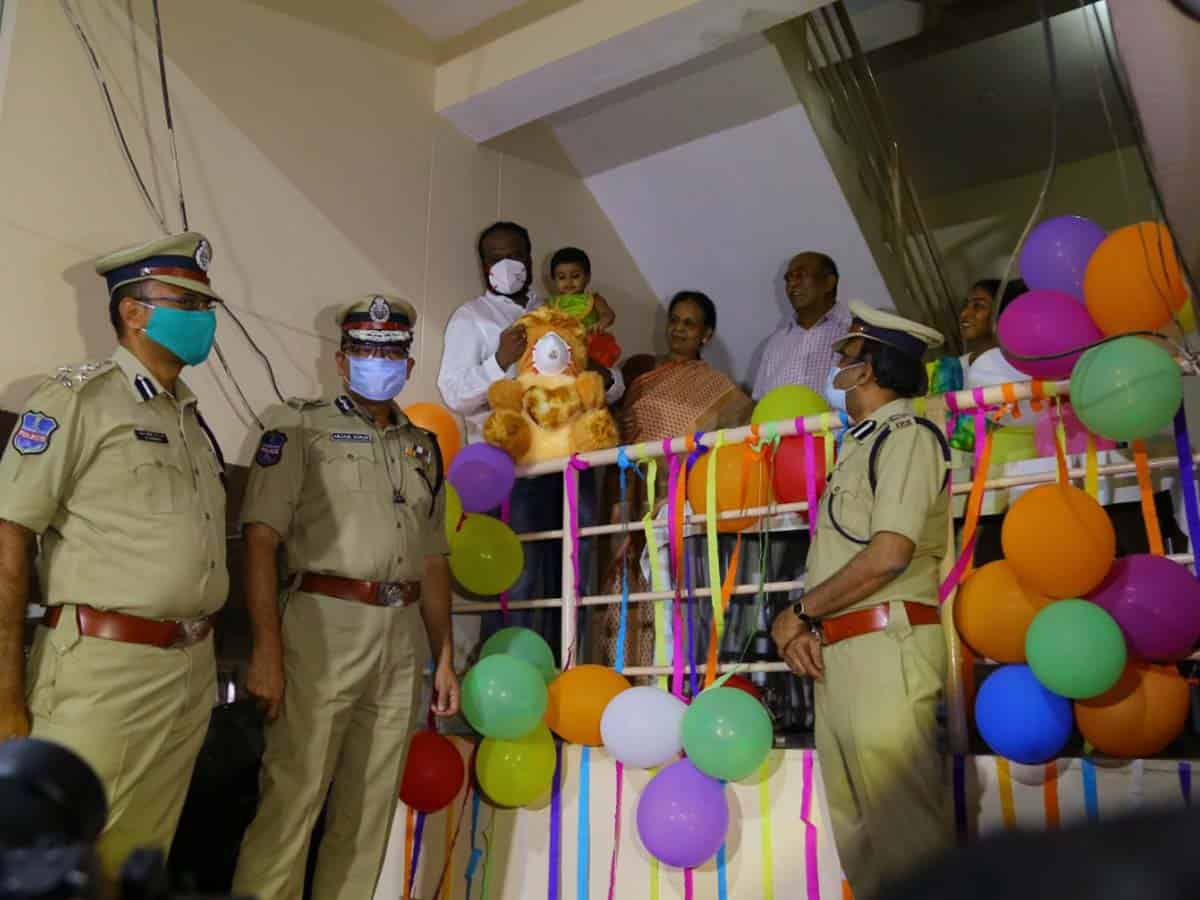 Hyderabad Police Commissioner makes baby's birthday special