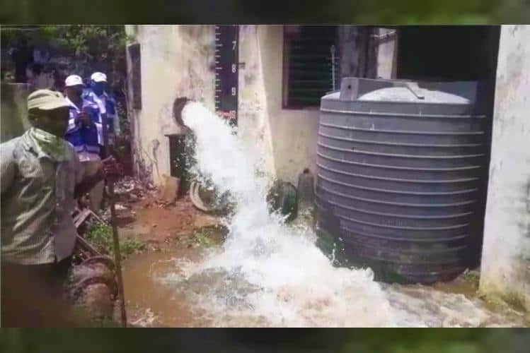 Water flush out in Musheerabad