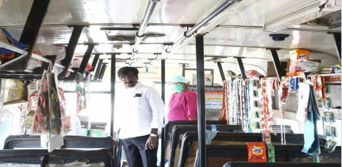 Bus transformed into kirana shop in TS’ Covid-19 hotspot