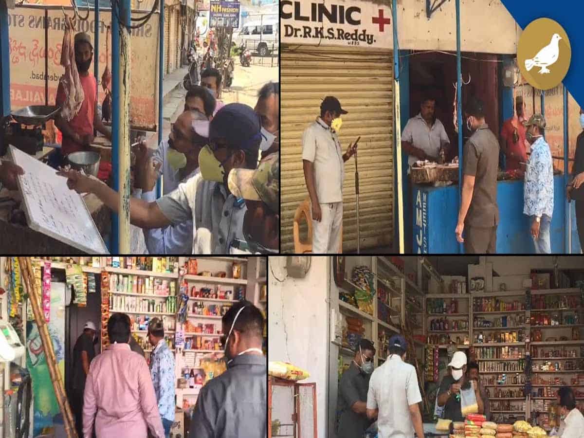 TS Civil supplies wing raids mutton and Kirana shops