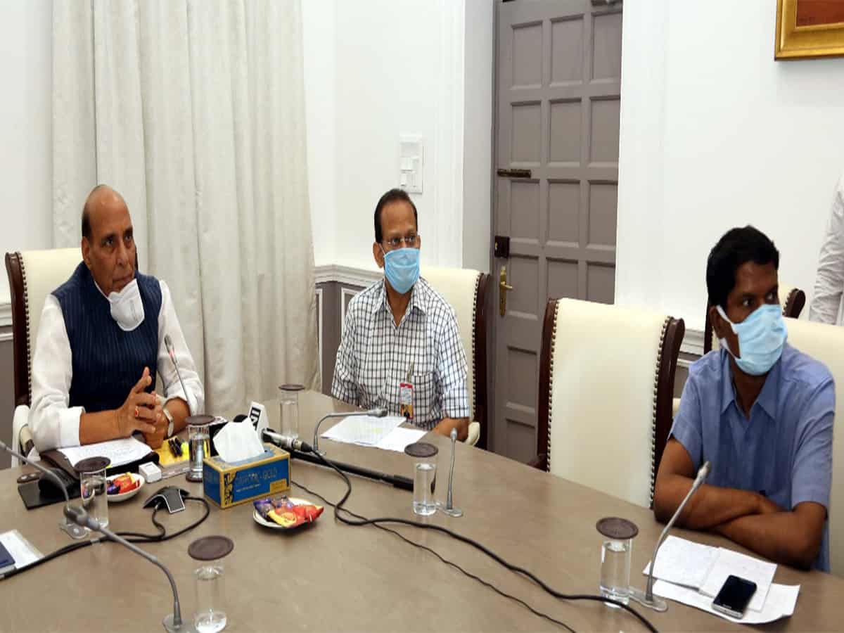 Rajnath reviews contribution of DPSUs, OFB to fight COVID-19