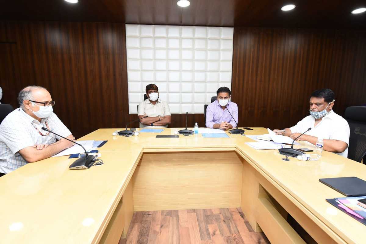 Development works are on mission mode during lockdown, says KTR