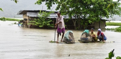 Assam flood situation improves, 16.55L still in distress