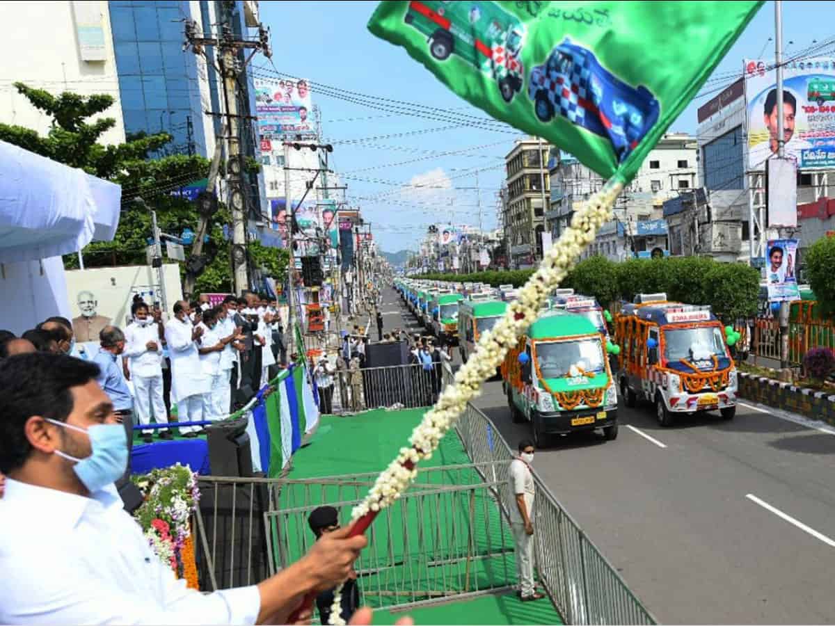 AP CM Jagan upgrades medical and health services with 1,088 new vehicles