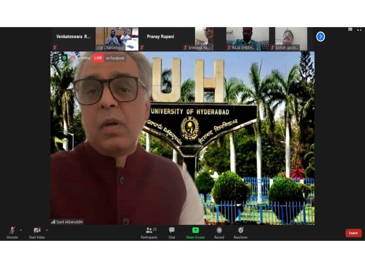 Interactive Session with Syed Akbaruddin held online at UoH