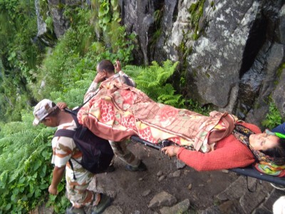 15 hours, 40 kms via flooded areas: ITBP heroes rescue woman on stretcher