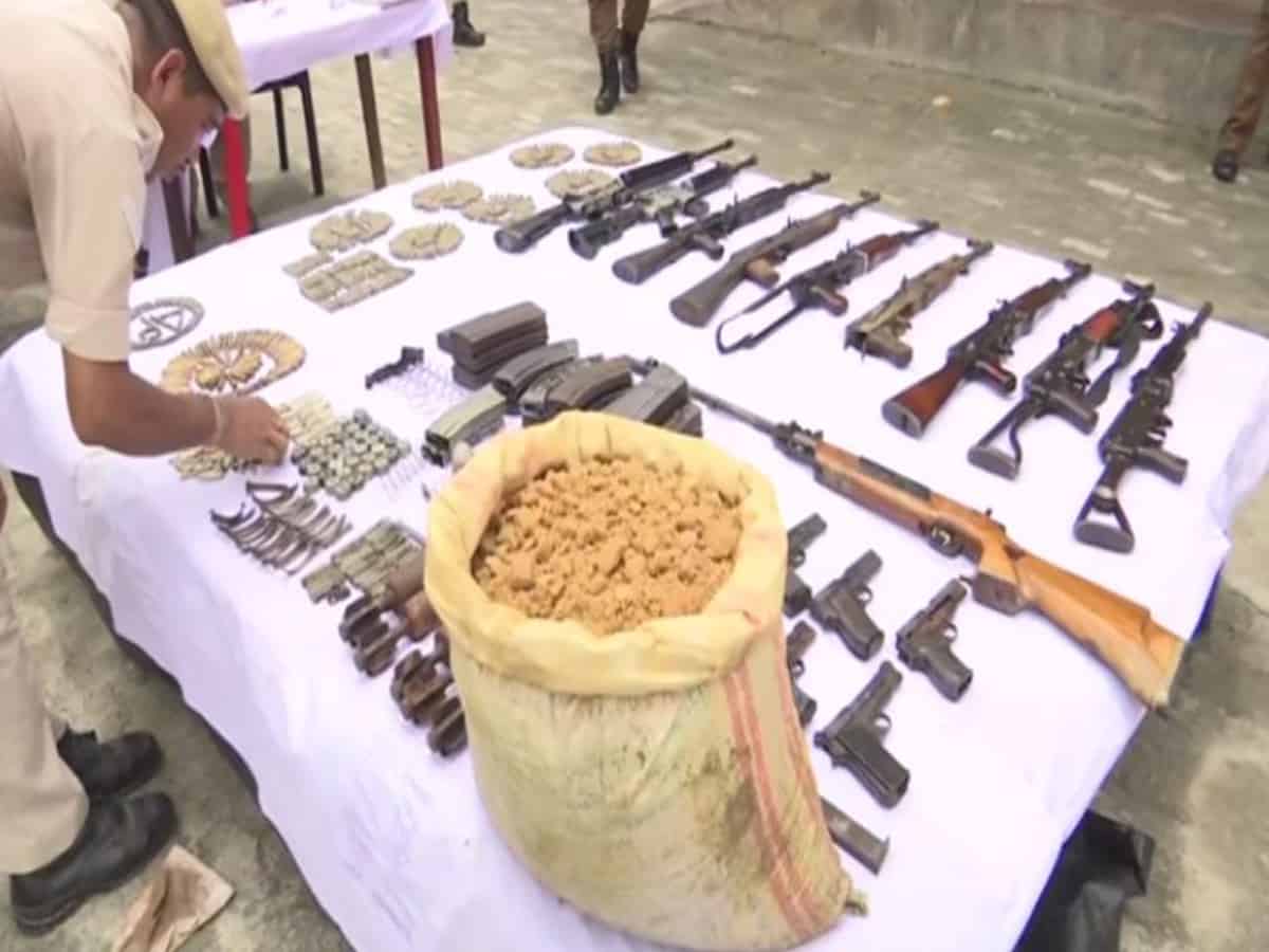 Police recover huge cache of arms, ammunition and explosives in Assam's Udalguri