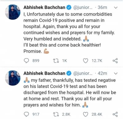 Amitabh Bachchan tests Covid-19 negative, discharged from hospital