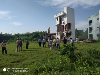 BSP MLA Mukhtar Ansari's illegal property demolished