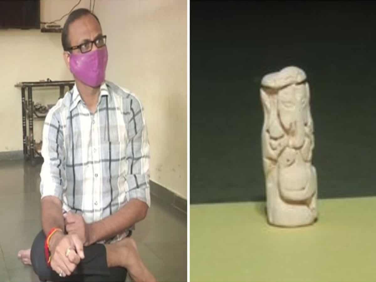 Ganesh Chaturthi: Gujarat artist creates Ganesha idol on chalk, matchstick