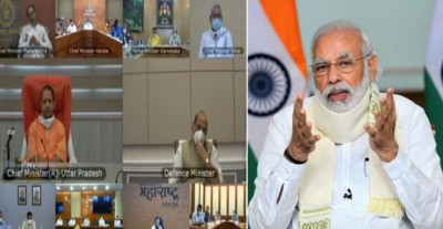 PM reviews flood situation with CMs of six states