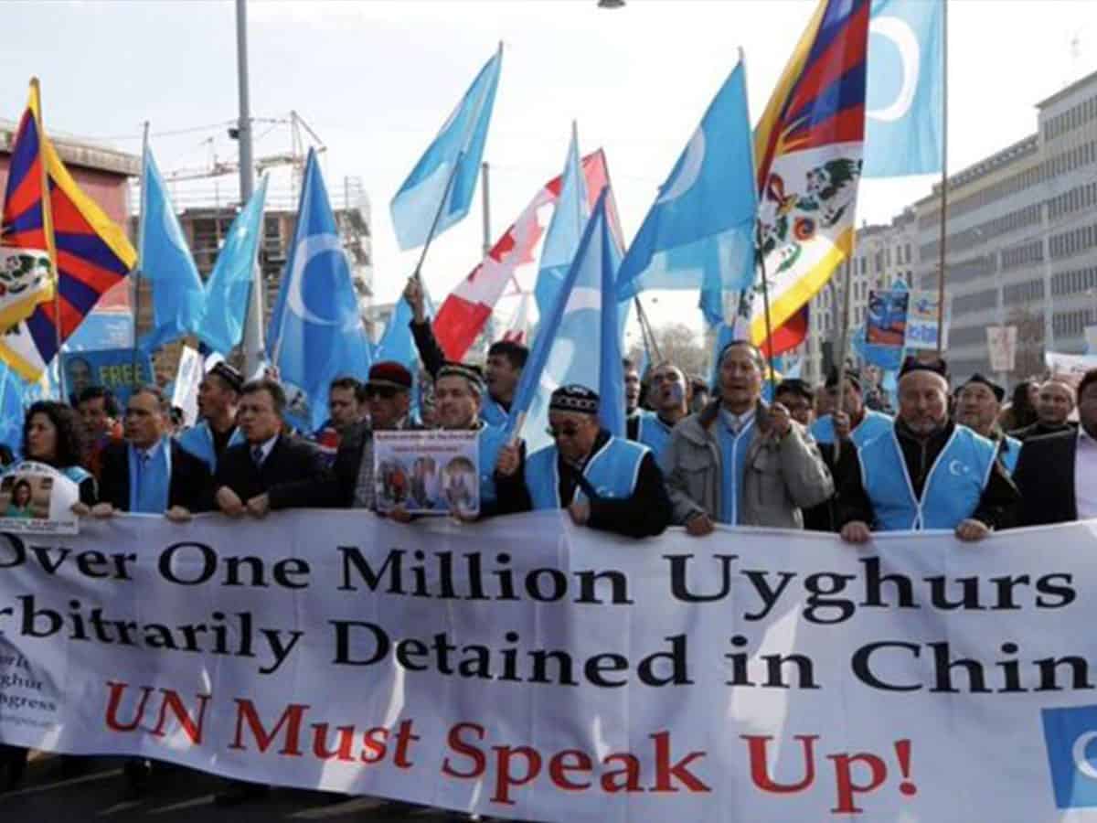 Uyghur diaspora in US protest against China's ethnic cleansing of minorities in Xinjiang