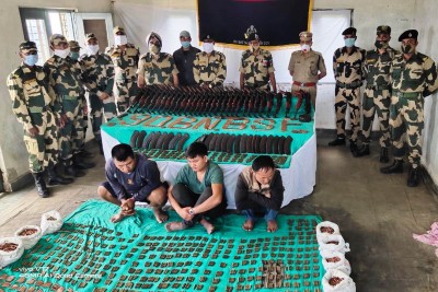BSF makes major arms haul in Mizoram, three held
