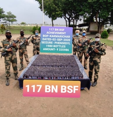 BSF seizes Phensedyl worth over Rs 3L from B'desh border