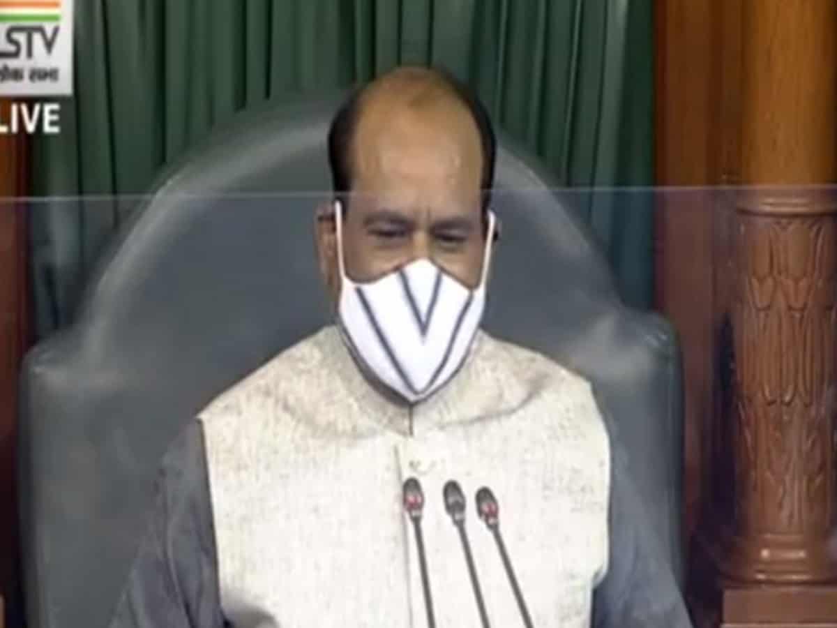 Lok Sabha adjourned for an hour following sloganeering by Opposition MPs
