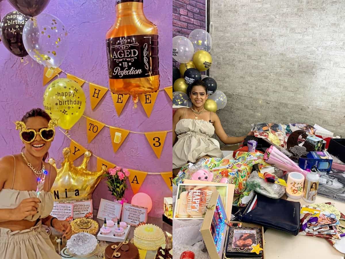 Inside Pics, videos: Nia Sharma's birthday bash loaded with cakes, gifts