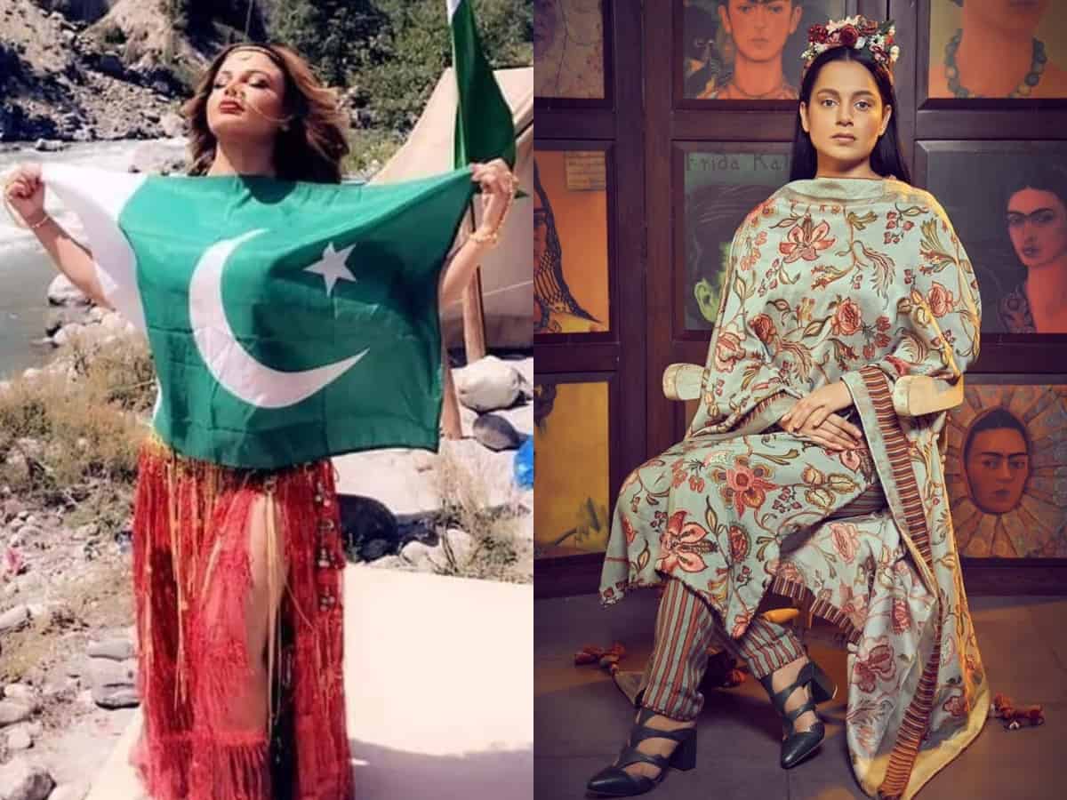 Rakhi Sawant slams Kangana's fans for making her pic with Pak flag viral
