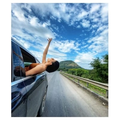 Amyra Dastur shares a snapshot from her road trip