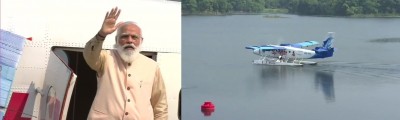 Modi inaugurates seaplane service, boards first flight to Sabarmati