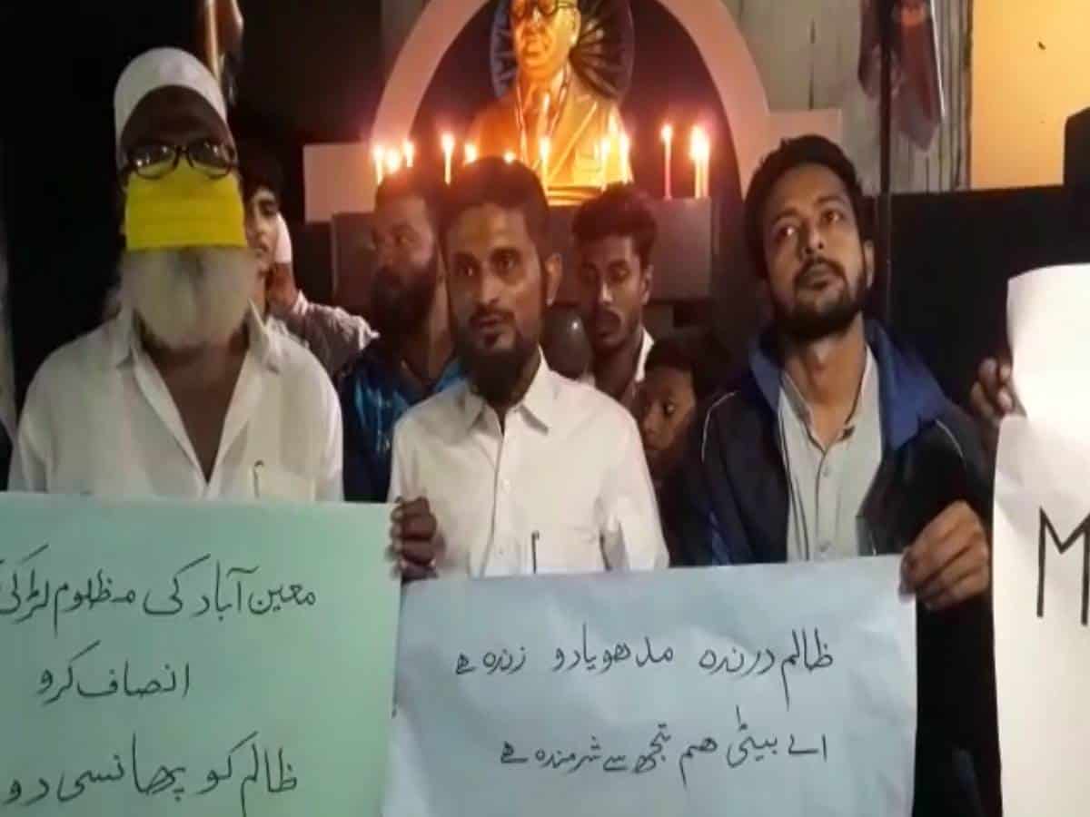 Ahmed Nagar residents demand justice for the Dalit rape gang victim